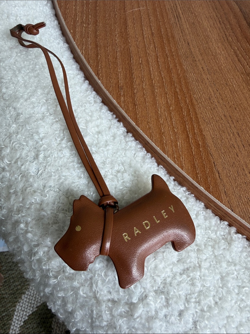 Radley London Brown Leather Scottie Dog Purse Bag Charm new